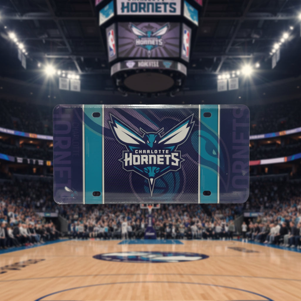 Charlotte Hornets Metal License Plate