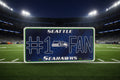 Seattle Seahawks Metal License Plate