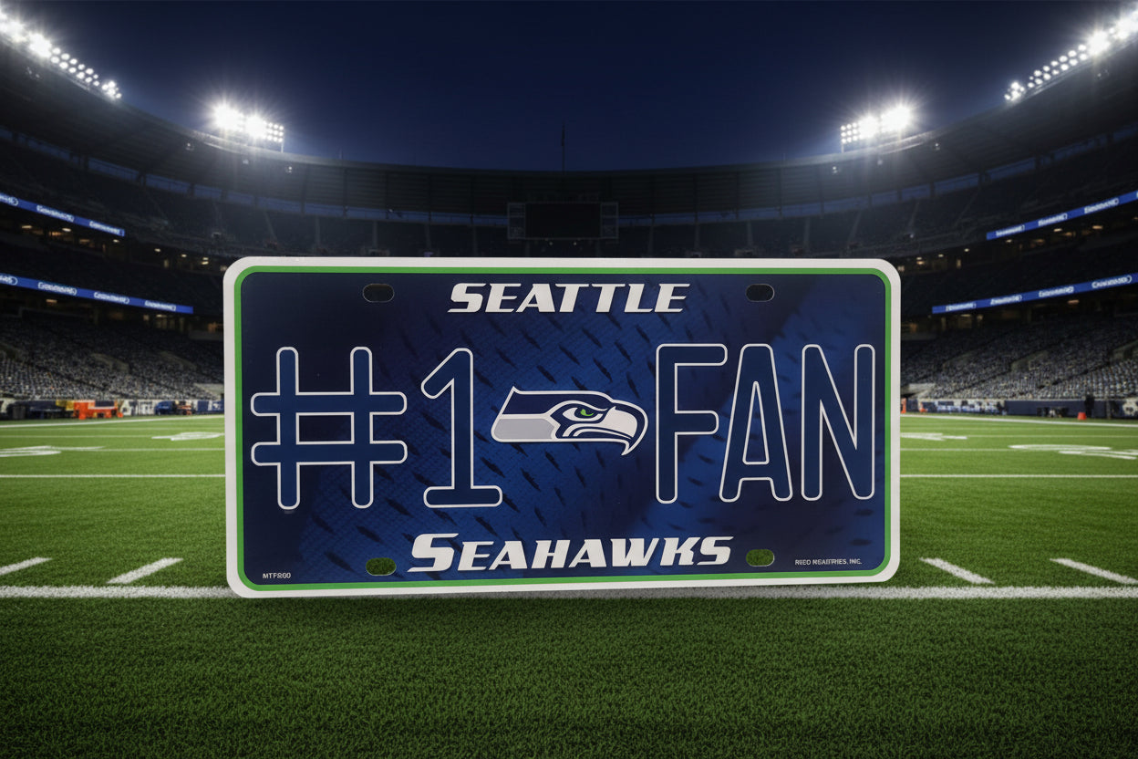 Seattle Seahawks Metal License Plate