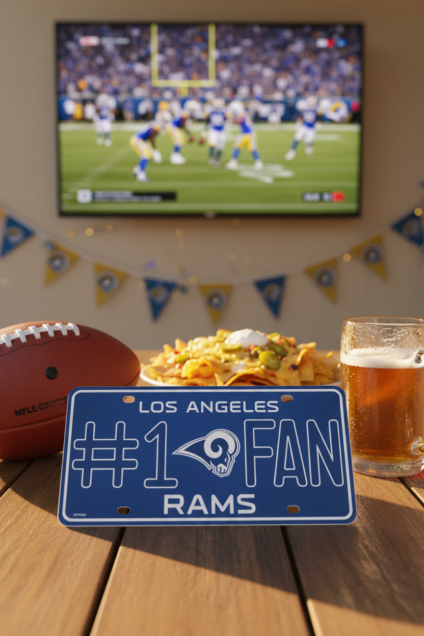 Los Angeles Rams Metal License Plate