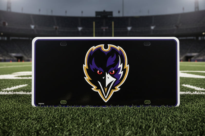 Baltimore Ravens Metal License Plate