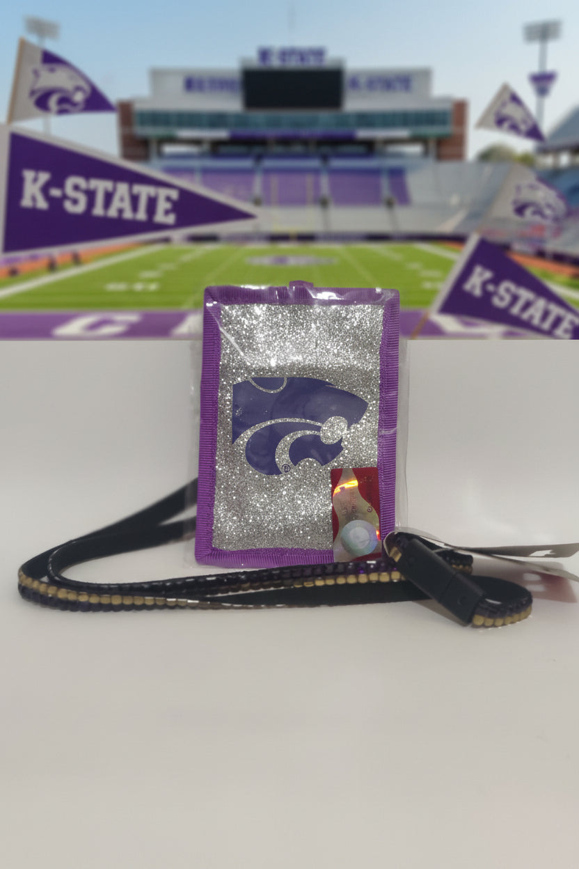 Kansas State Wildcats Bling Lanyard ID Holder