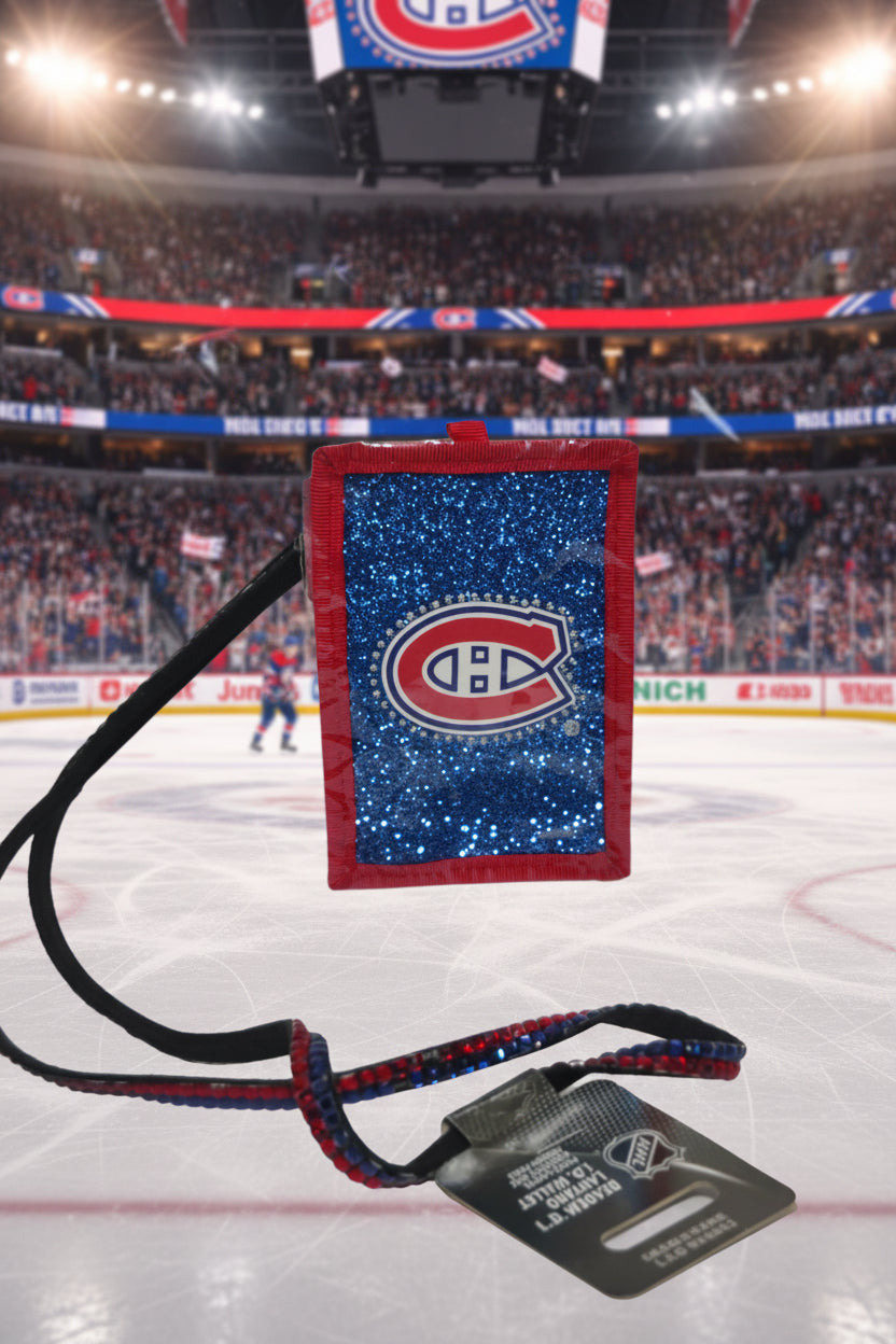 Montreal Canadians Bling Lanyard ID Holder